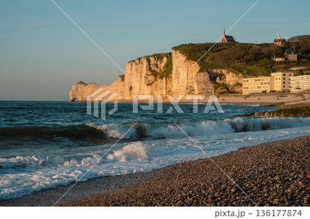 Cliffs and Waters of Etretat 136177874