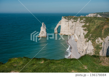 Cliffs and Waters of Etretat 136178084
