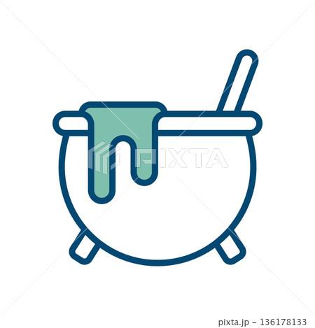 cauldron icon vector design template in white background 136178133