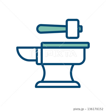anvil icon vector design template in white background 136178152