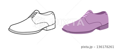 Buck mens purple flat plus line shoe set. Casual derby footwear with contrast sole preppy campus style. Technical 136178261