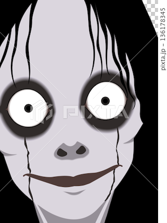 Horror material: Female ghost close-up 136178345