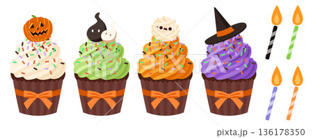 ハロウィンカップケーキ 136178350