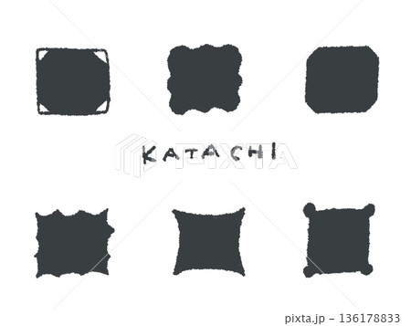 アイコンやシンボルマークとして、デザイン時に使いやすい手描きならではのイラスト・カタチ 136178833