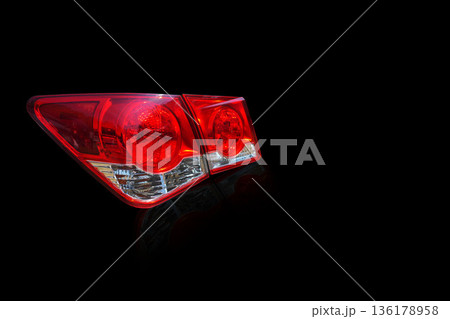 Car taillights separated from a white background. LED technology. Car taillights separated from a white background. LED technology. 136178958