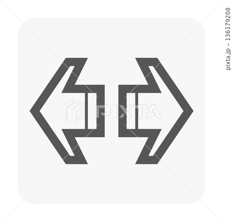 Turn Signal Arrows Icon Turn Signal Arrows Icon 136179208