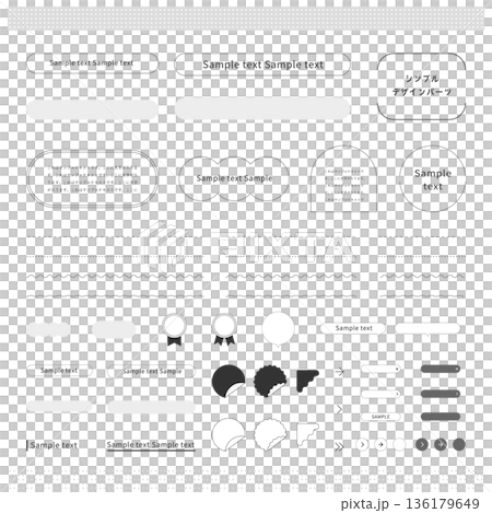 極簡主義、簡潔且用途廣泛的框架、標題、標題框、線條和其他設計元素 136179649