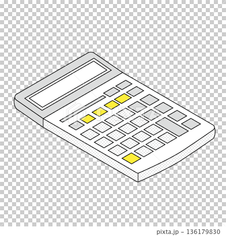 等距計算器線條圖簡單圖標 136179830