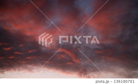 Gradient Overlay Orange Sky Evening Sunset Sunrise Pastel Soft Effect Background Pattern Abstract Texture Design Summer Nature Spring Light Beauty Template Yellow Color Wallpaper Tropical Colorful. 136180781