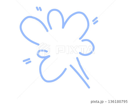 シンプル怒りアイコン2（ブルー） 136180795