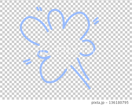 シンプル怒りアイコン2（ブルー） 136180795