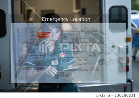 Use of technology to locate the patient and track the travel route by the paramedic. 136180831