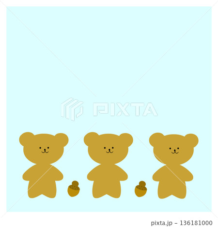 熊とドングリ 136181000