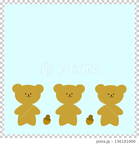 熊とドングリ 136181000