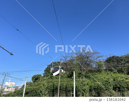東京都北区、王子駅近くの王子飛鳥山に登るスロープカー、アスカルゴです。 136181042