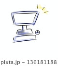 パソコンによるデータのイメージイラスト 136181188