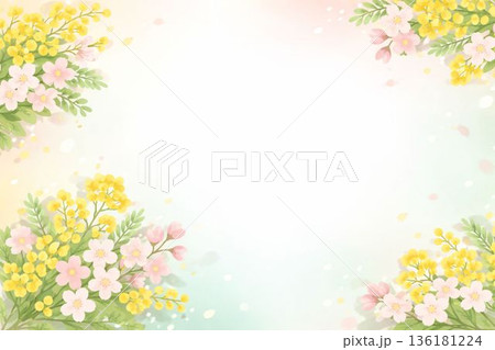 花びらのあるお花のイラスト 136181224