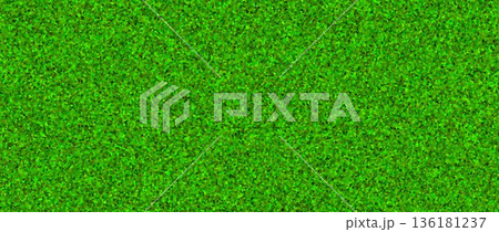 Grass field background concept. Abstract green turf texture. Artificial sport field surface design for football, baseball, soccer game. Fake golf lawn ground wallpaper. Vector illustration Grass field background concept. Abstract green turf texture. Artificial sport field surface design for football, baseball, soccer game. Fake golf lawn ground wallpaper. Vector illustration 136181237
