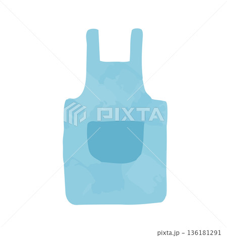 エプロンの水彩イラスト 136181291