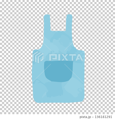 エプロンの水彩イラスト 136181291