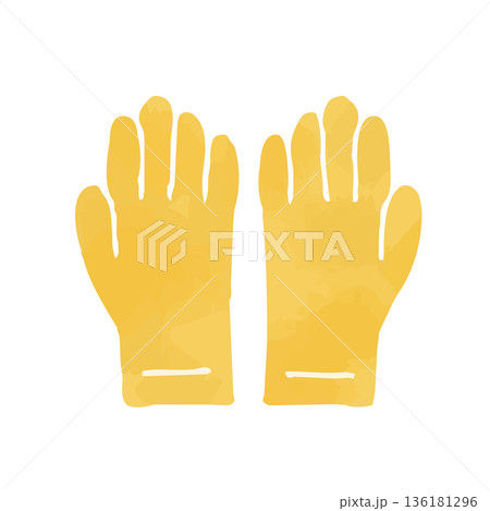 手袋の水彩風イラスト 136181296