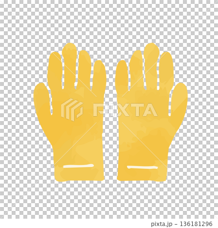 手袋の水彩風イラスト 136181296