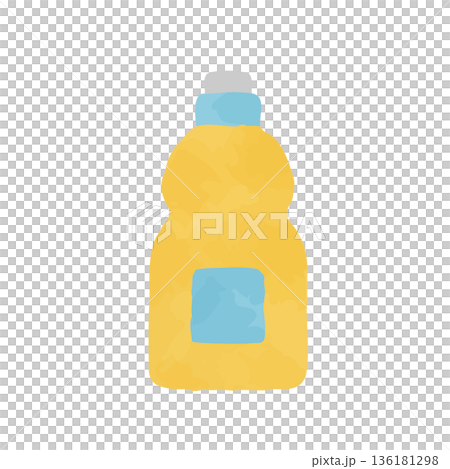ボトルの水彩風イラスト 136181298