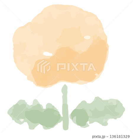 幼稚園・保育園向け 4月のやさしい水彩挿絵イラストシリーズ｜たんぽぽ 136181329