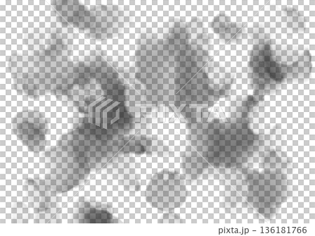Background illustration of white bubbles floating on a black background 136181766