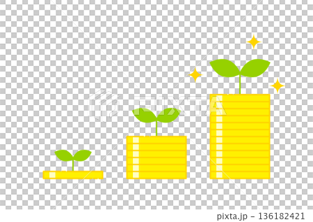 Money-growing image illustration vector material 136182421
