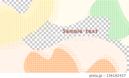Fall color fluid shapes and dots frame Fall color fluid shapes and dots frame 136182437