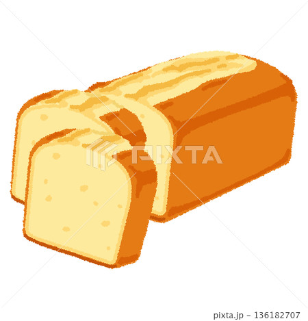 パウンドケーキのイラスト パウンドケーキのイラスト 136182707