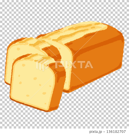 パウンドケーキのイラスト パウンドケーキのイラスト 136182707