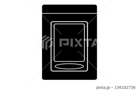 コレクションを象徴する「トレーディングカード」のミニマルなピクトグラム 136182736