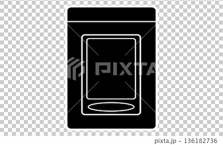 コレクションを象徴する「トレーディングカード」のミニマルなピクトグラム 136182736