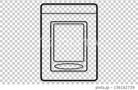 A minimalist pictogram of a "trading card" that symbolizes the collection A minimalist pictogram of a "trading card" that symbolizes the collection 136182739