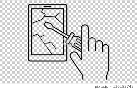 Environmental Protection Through Repair: Smartphone Screen Restoration and Tool Icons Environmental Protection Through Repair: Smartphone Screen Restoration and Tool Icons 136182745