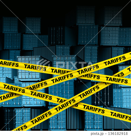 Economy and Tariffs Concept 136182918