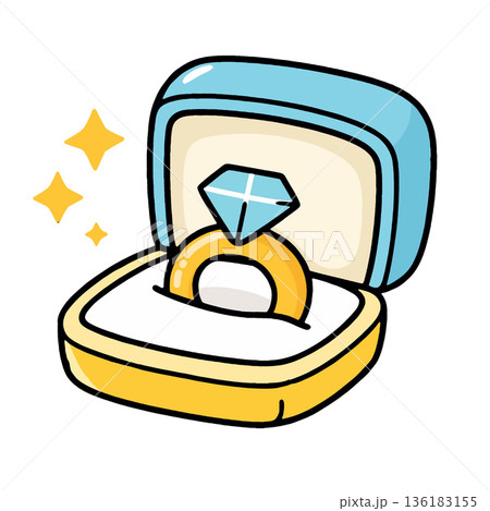 Diamond ring jewelry box gold engagement proposal sparkling romantic love Diamond ring jewelry box gold engagement proposal sparkling romantic love 136183155