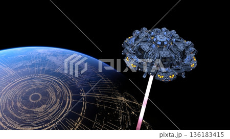 地球とUFO 136183415