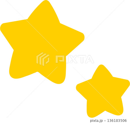 手書きのゆるい星のベクターイラスト素材 手書きのゆるい星のベクターイラスト素材 136183506