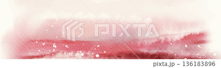 Minimal watercolor abstract red blue wash vector 136183896