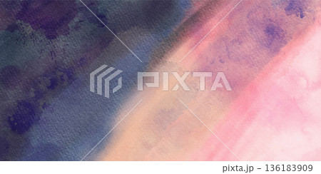 Pastel watercolor pink blue background vector 136183909