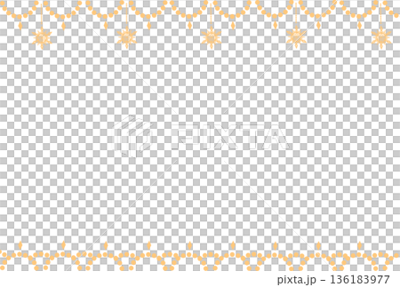Light orange snowflake and dot lace frame Light orange snowflake and dot lace frame 136183977
