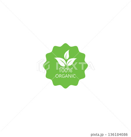 100 percent natural product label with green leaves set 100%25 natural and organic product vector icon circle sign. healthy food emblem. organic food badge 100 percent natural product label with green leaves set 100%25 natural and organic product vector icon circle sign. healthy food emblem. organic food badge 136184086