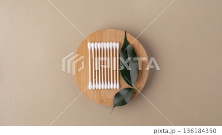 Bamboo cotton swabs for sustainable personal hygiene Bamboo cotton swabs for sustainable personal hygiene 136184350