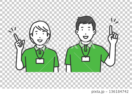 指向，男女工作人員 136184742