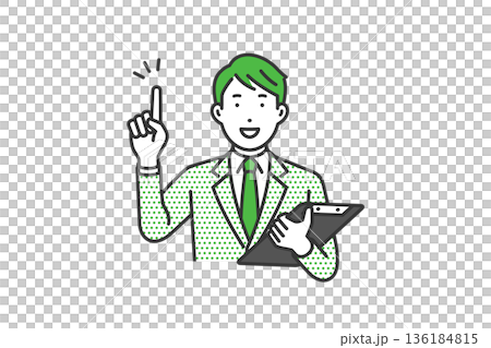指をさす,スーツ男性2 136184815