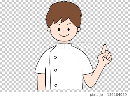 男性醫務人員指著的插圖 男性醫務人員指著的插圖 136184989