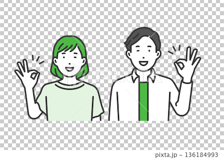 OK 標誌，男女休閒服裝設計師 136184993